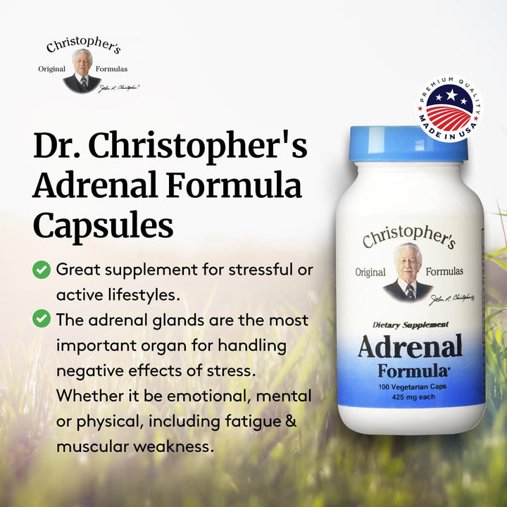 Dr. Christopher'S Adrenal Formula for Stress Support - Adrenal Support Supplements - Natural Cortisol Manager