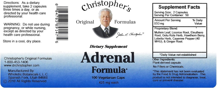 Dr. Christopher'S Adrenal Formula for Stress Support - Adrenal Support Supplements - Natural Cortisol Manager