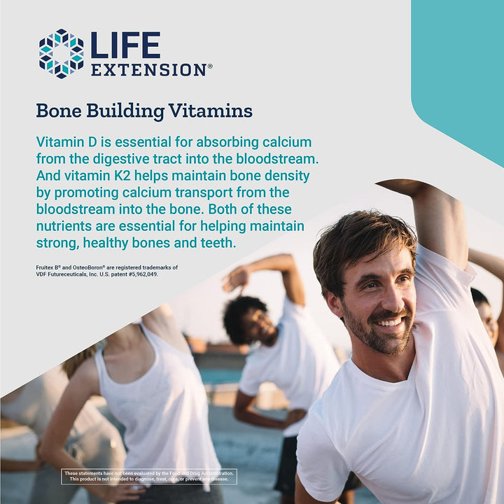 Life Extension Bone Restore + Vitamin K2 & Vitamin D3 5000 IU - Bone, Brain Health, Immune Support - 120 Capsules & 60 Softgels