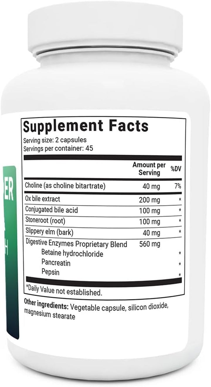 Dr. Berg Gallbladder Formula Extra Strength - Made W/Purified Bile Salts & Ox Bile Digestive Enzymes - Includes Carefully Selected Digestive Herbs - Full 45 Day Supply - 90 Capsules (3 Pack)