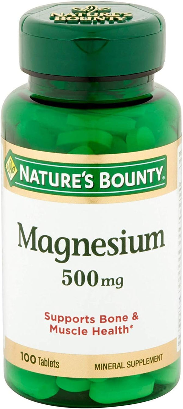 Nature'S Bounty Magnesium 500 Mg Tablets 100 Ea (Pack of 4)