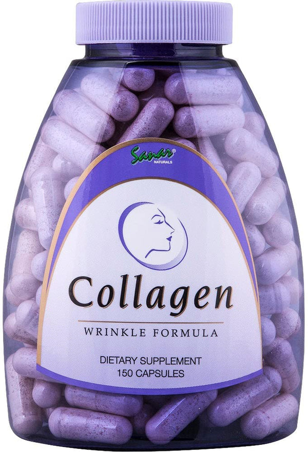 Sanar Naturals Collagen Pills with Vitamin C, E - Reduce Wrinkles, Promotes Hair, Nail, Skin, Joints, Bone - Hydrolyzed Collagen for Women & Men, Collagen Peptides Supplement, 150 Capsules