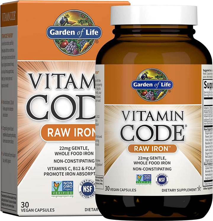 Garden of Life Vitamin Code Raw Iron 30Ct Capsules & Organics Women'S Gummy Vitamins - Berry - Certified Organic, Non-Gmo, Vegan