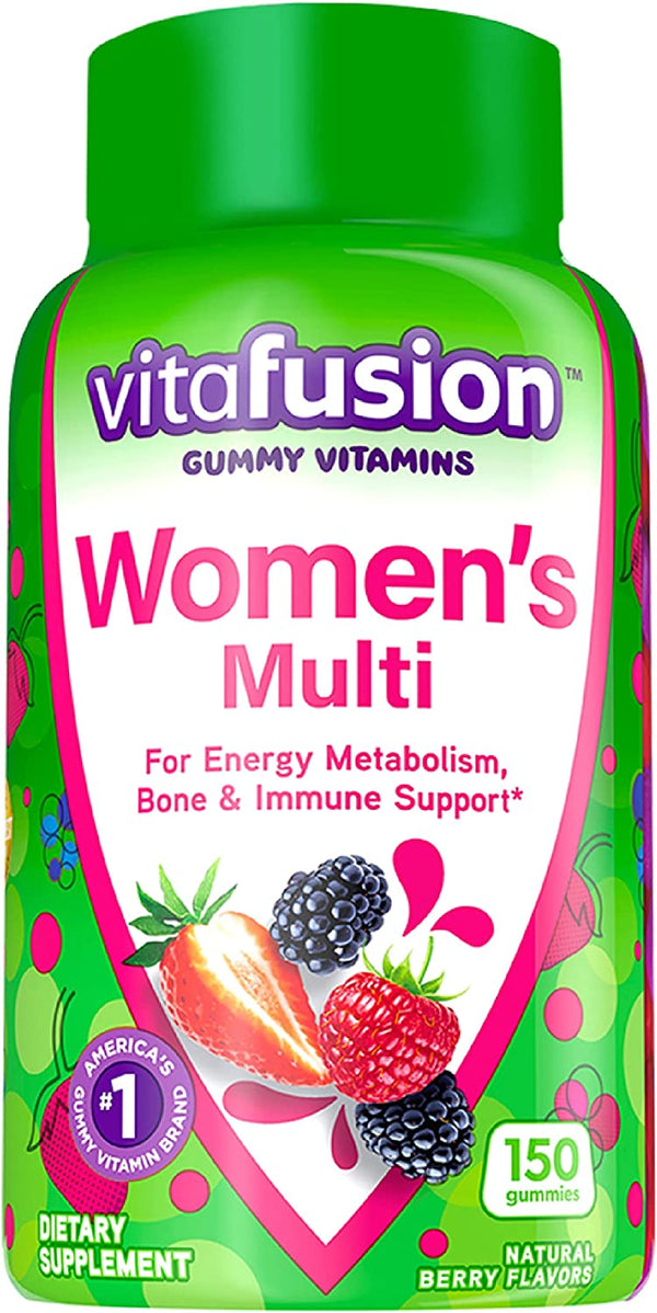 Caltrate 600 plus D3 Calcium Vitamin D Tablets 200 Count and Vitafusion Women'S Multivitamin Gummies Berry Flavored 150 Count