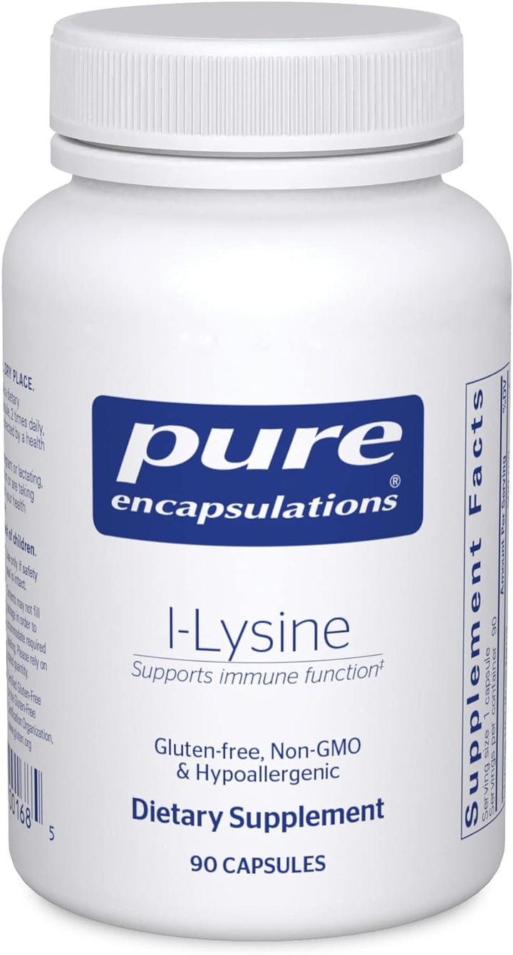 Pure Encapsulations L-Lysine - Essential Amino Acid Supplement for Immune Support & Gum, Lip Health* - with L-Lysine Hcl - 270 Capsules