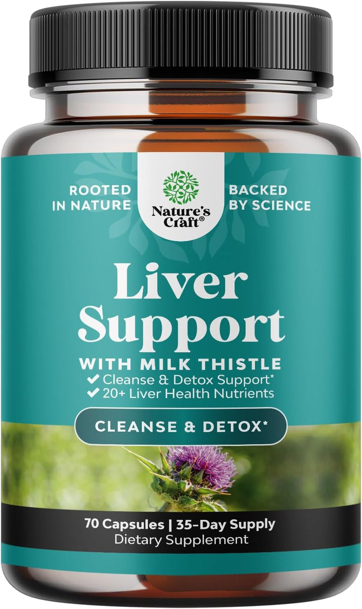 Liver Cleanse and Detox & Repair Formula - Herbal Liver Support Supplement with Milk Thistle Dandelion Root & Artichoke Extract for Liver Health - Silymarin Milk Thistle Liver Detox Capsules 90 Count