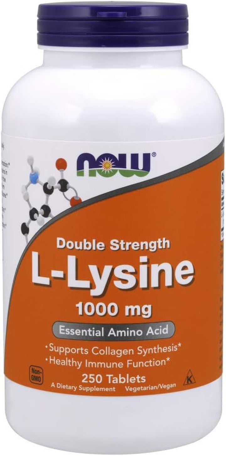 NOW Foods L-Lysine 1000Mg, 100 Tablets (Pack of 2)