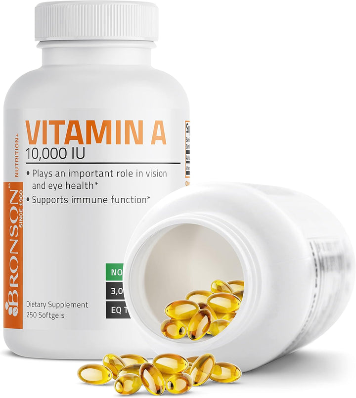 Bronson Vitamin a 10,000 IU Premium Non-Gmo Formula Supports Healthy Vision & Immune System and Healthy Growth & Reproduction, 360 Softgels