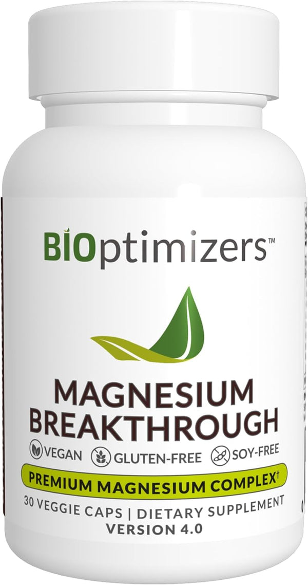 Magnesium Breakthrough Supplement 4.0 - Has 7 Forms of Magnesium: Glycinate, Malate, Citrate, and More - Natural Sleep and Brain Supplement - 30 Capsules