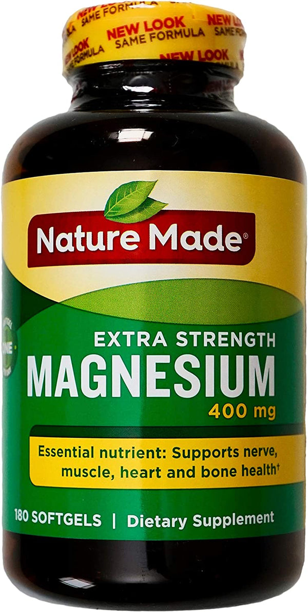 Nature Made Extra Strength Magnesium 400 Mg., 180 Softgels
