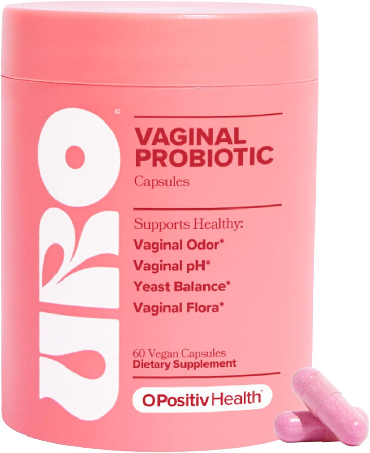 URO Vaginal Probiotics for Women Ph Balance with Prebiotics & Lactobacillus Blend - Womens Health Supplement - Promote Healthy Vaginal Odor & Vaginal Flora, 60 Count (Pack of 2)