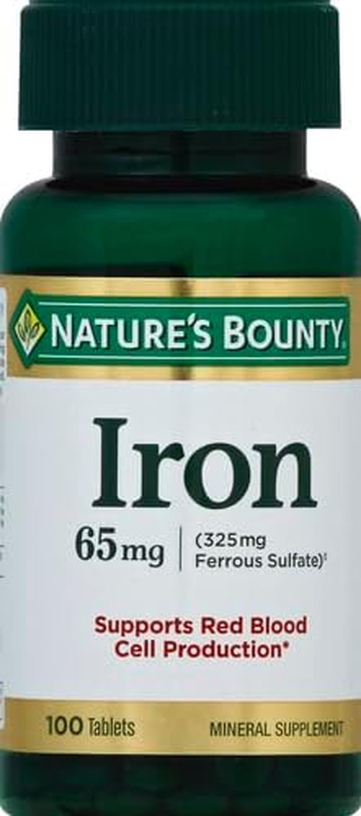 Iron 65 Mg (325 Mg Ferrous Sulfate), 5 Bottles (100 Count)