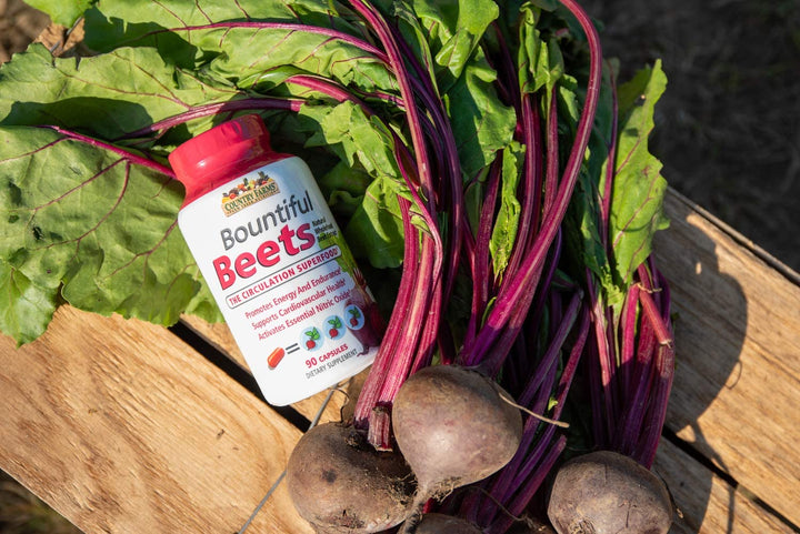 COUNTRY FARMS Bountiful Beets Capsules, Wholefood Beet Extract Superfood, Natural Nitric Oxide Booster, Beet Root Powder, Circulation and Immune Support, 90 Count, 90 Servings