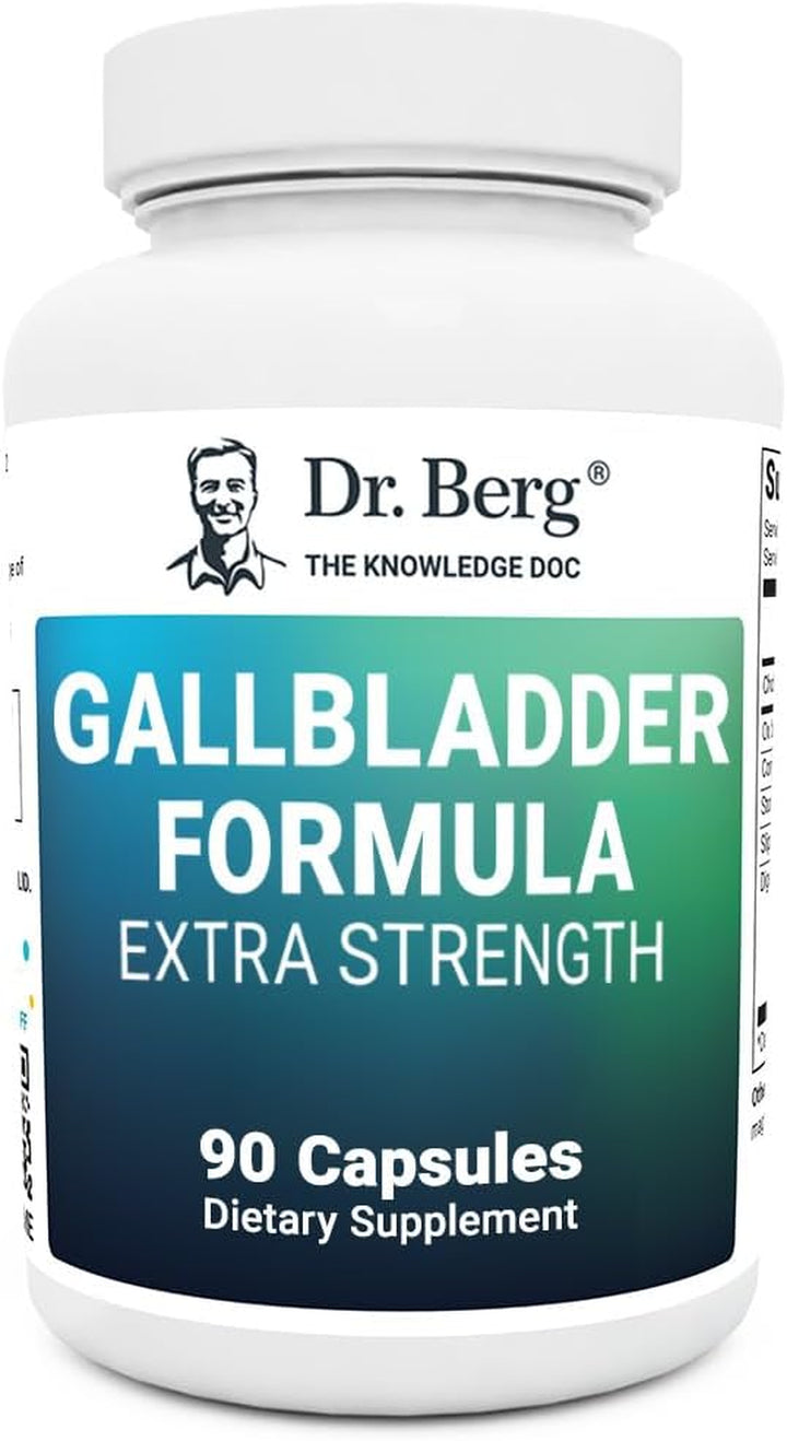 Dr. Berg Gallbladder Formula Extra Strength - Made W/Purified Bile Salts & Ox Bile Digestive Enzymes - Includes Carefully Selected Digestive Herbs - Full 45 Day Supply - 90 Capsules (3 Pack)