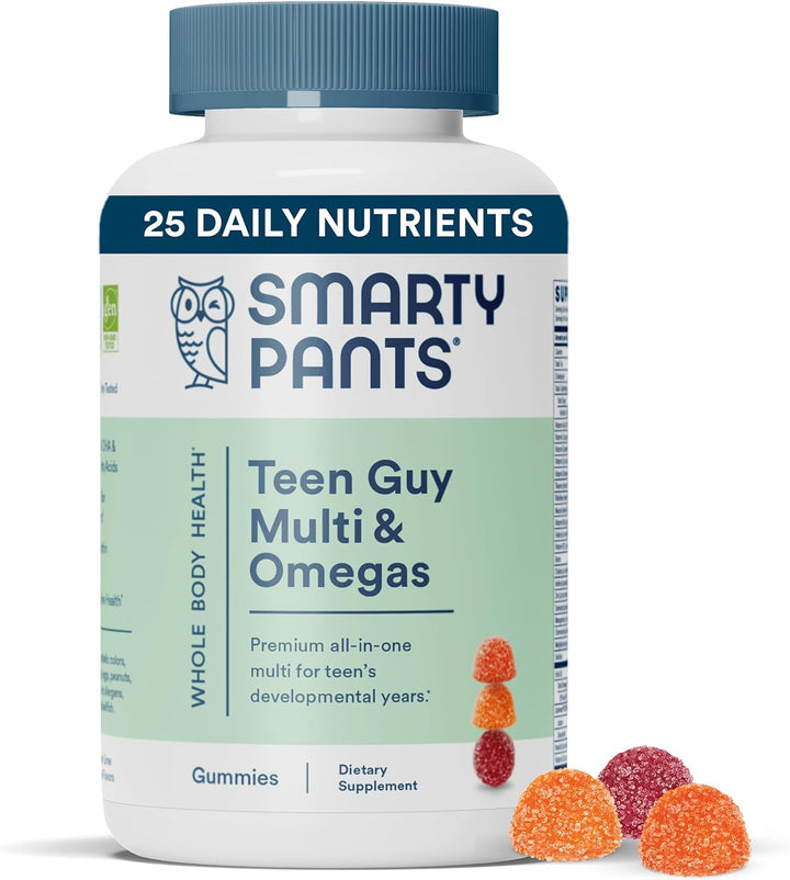 Smartypants Teen Girl Multivitamin Gummies: Omega 3 Fish Oil (EPA/DHA), Vitamin D3, C, Vitamin B12 & Kids Probiotic Immunity Gummies: Prebiotics & Probiotics for Digestive Health