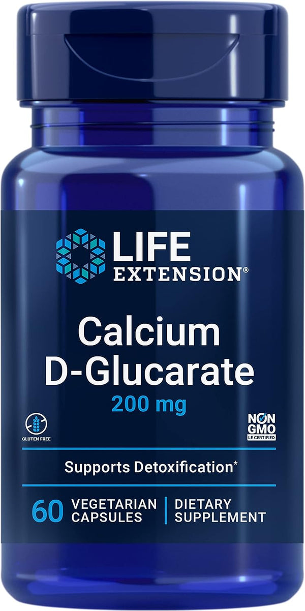 Life Extension Neuro-Mag Magnesium L-Threonate Brain Health Memory & Attention Gluten Free Vegetarian Non-Gmo 90 Capsules & Calcium D-Glucarate 200Mg 60 Capsules Detoxification Support