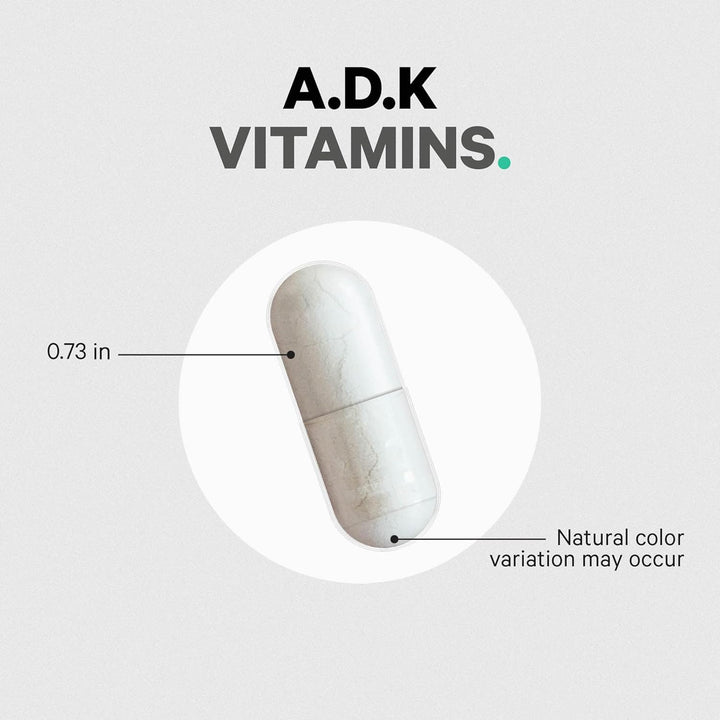 Codeage ADK Vitamin Supplement, Vitamin A, Vitamin D3 5000 IU Cholecalciferol, Vitamin K1 & K2 (MK4 & MK7), 6-Month Supply, Only One Daily Pill, Helps Support Immune Health, Bone & Heart, 180 Capsules