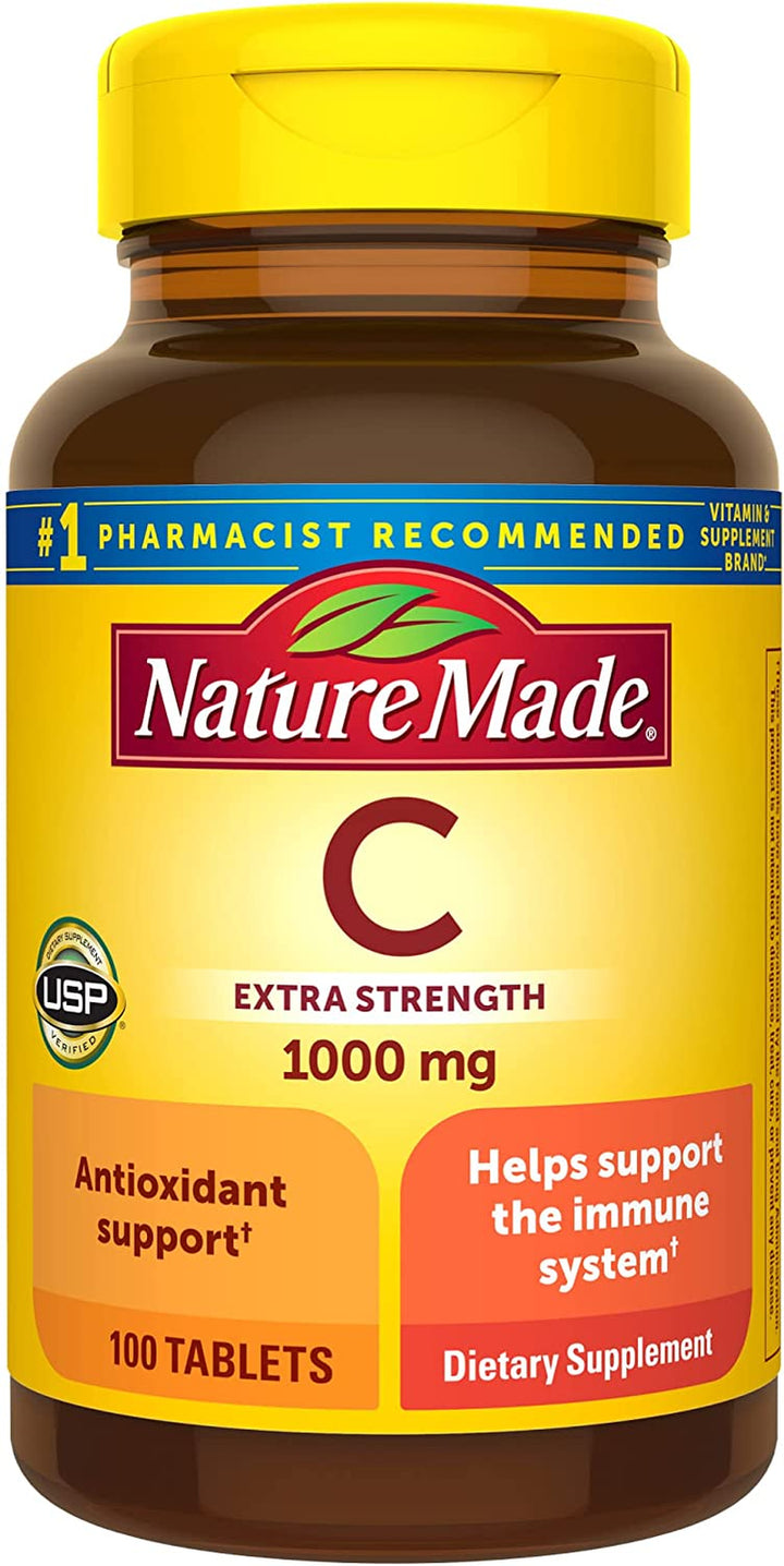 Nature Made Extra Strength Vitamin C 1000 Mg, Dietary Supplement for Immune Support, 300 Tablets, 300 Day Supply