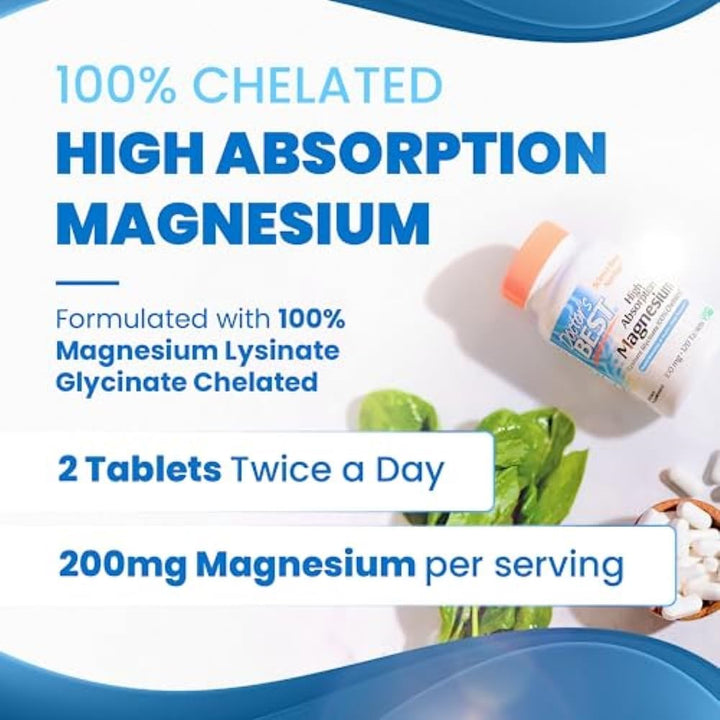 Doctor'S Best High Absorption Magnesium Glycinate Lysinate, 100% Chelated, Non-Gmo, Vegan, Gluten & Soy Free, 100 Mg, 240 Count