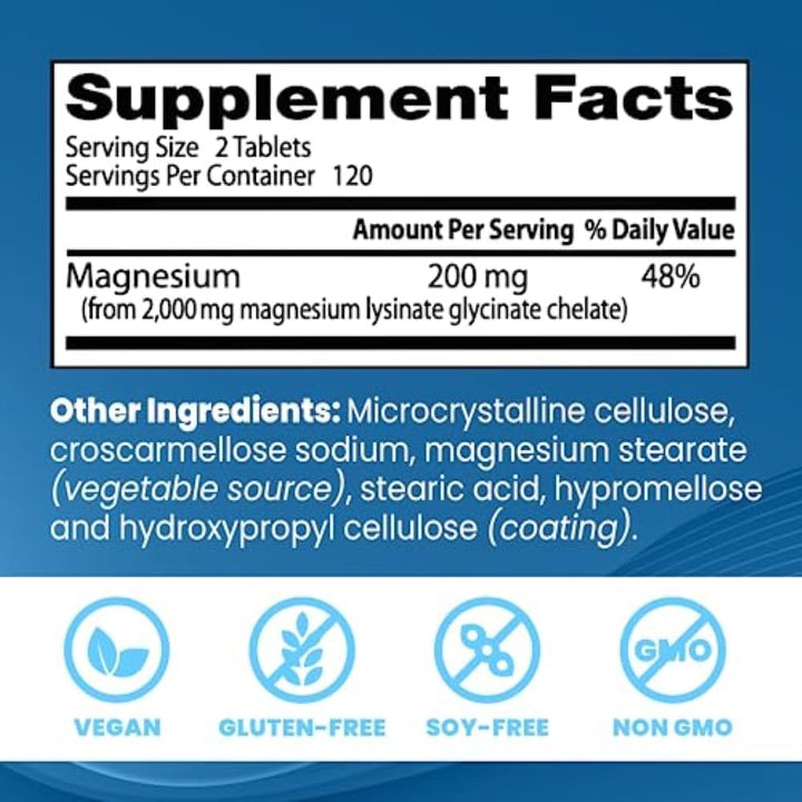 Doctor'S Best High Absorption Magnesium Glycinate Lysinate, 100% Chelated, Non-Gmo, Vegan, Gluten & Soy Free, 100 Mg, 240 Count