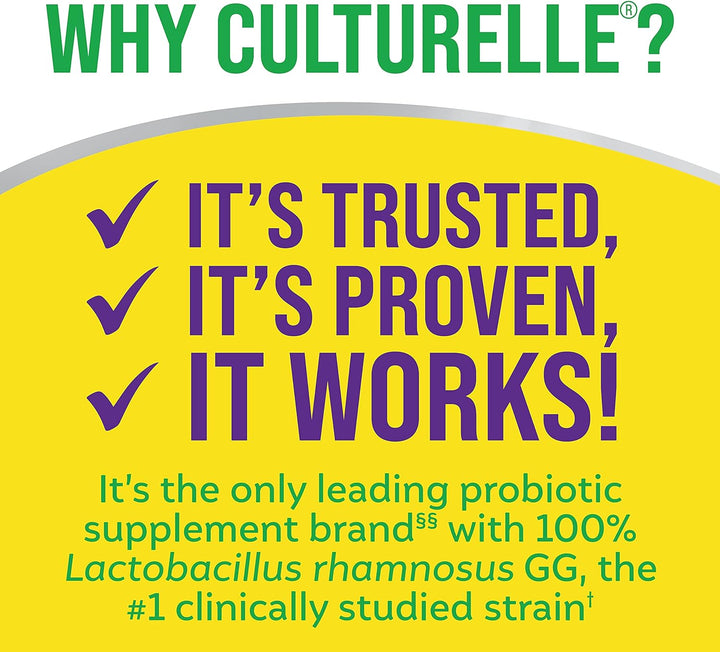 Culturelle Pro Strength Daily Probiotic, Digestive Health Capsules, Supports Occasional Diarrhea, Gas & Bloating, Gluten and Soy Free, 60 Count