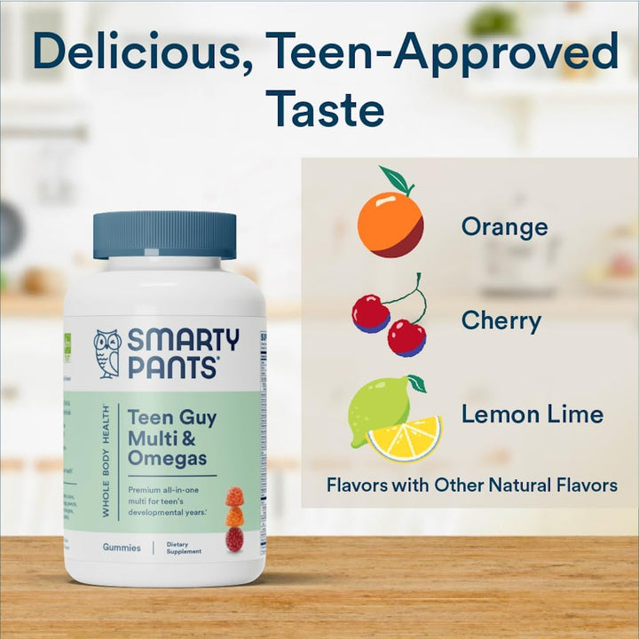 Smartypants Teen Girl Multivitamin Gummies: Omega 3 Fish Oil (EPA/DHA), Vitamin D3, C, Vitamin B12 & Kids Probiotic Immunity Gummies: Prebiotics & Probiotics for Digestive Health