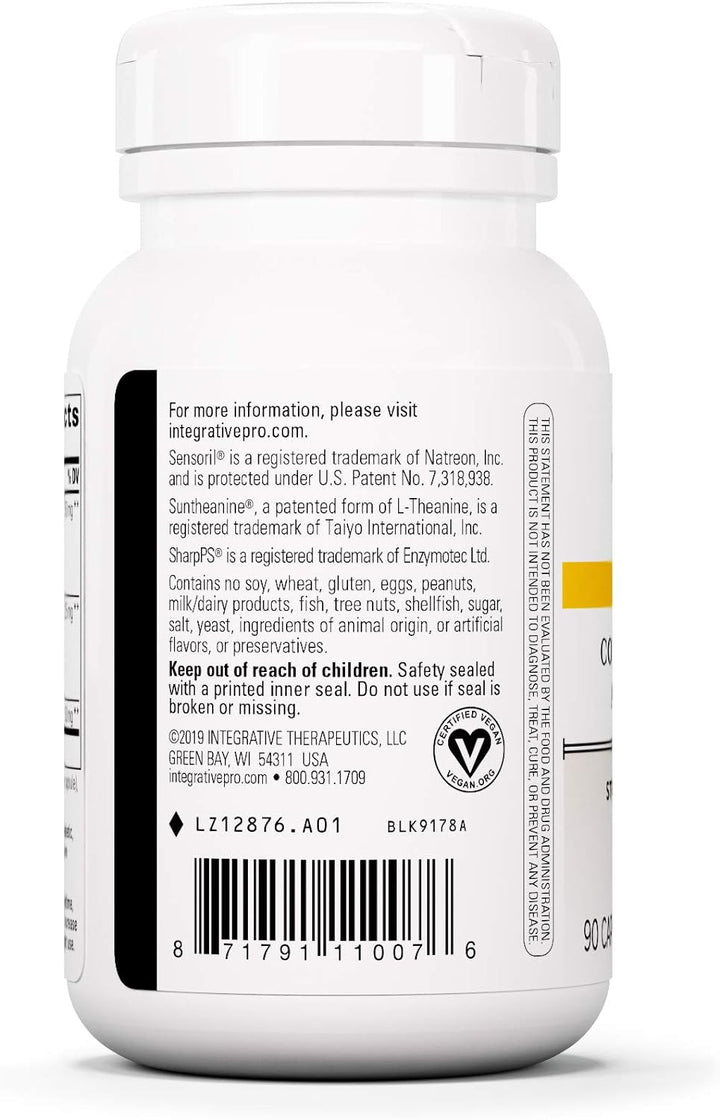 Integrative Therapeutics Cortisol Manager Allergen-Free‡ Supplement - Reduces Stress to Support Sleep* - Ashwagandha, L-Theanine - Supports Adrenal Health* - 30 Count