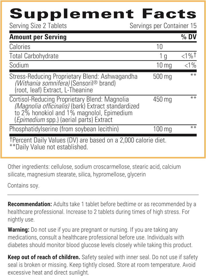 Integrative Therapeutics - Cortisol Manager - Supplement with Ashwagandha and L-Theanine - Supports Relaxation & Calm to Support Restful Sleep* - 90 Tablets