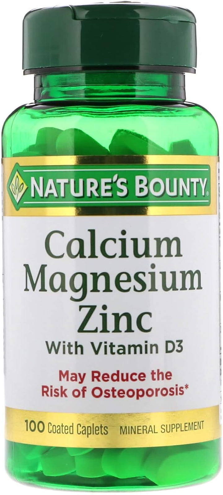 Nature'S Bounty Calcium Magnesium & Zinc Caplets- 100Count…