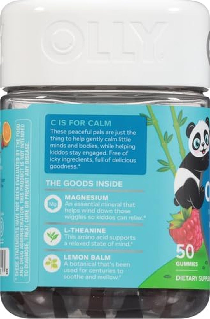 OLLY Kids Chillax Gummies, L-Theanine, Magnesium, Lemon Balm, Chewable Supplement, Sherbet Flavor with Other Natural Flavor - 50 Count