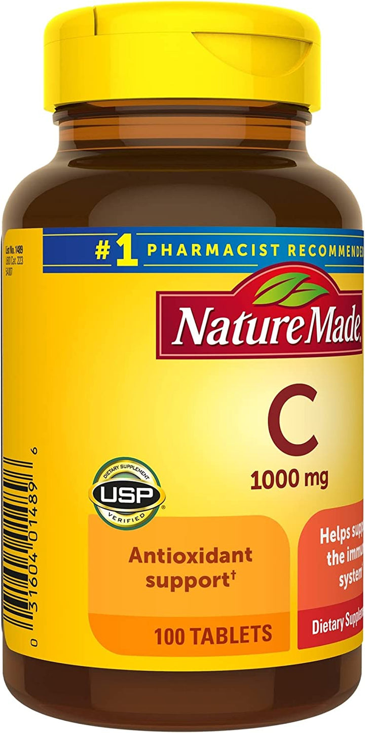 Nature Made Extra Strength Vitamin C 1000 Mg, Dietary Supplement for Immune Support, 300 Tablets, 300 Day Supply