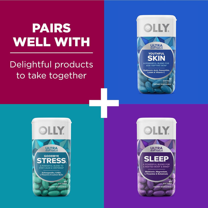 OLLY Women'S Multi + Omega-3 Ultra Strength Softgels and Active Immunity + Elderberry Gummies Bundle, 60+45 Count