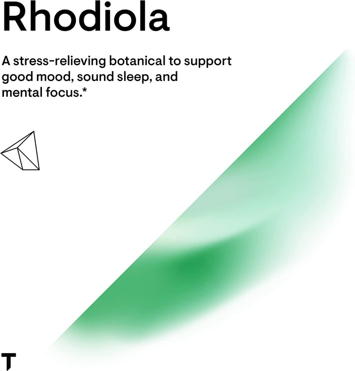 THORNE Rhodiola - Botanical Supplement for Stress Relief - Enhances Sleep, and Mental Focus - 60 Capsules