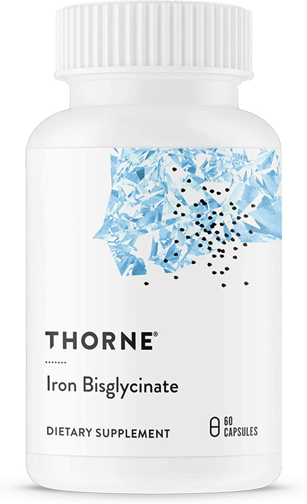 THORNE Iron Bisglycinate - 25 Mg Iron Supplement for Enhanced Absorption without Gastrointestinal Side Effects - NSF Certified for Sport - Gluten-Free - 60 Capsules