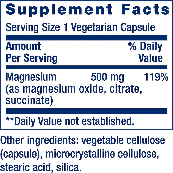 Life Extension Magnesium Caps 500Mg, Boron 3Mg - Heart, Bone, Nervous System Support - 100 Magnesium Capsules, 100 Boron Capsules